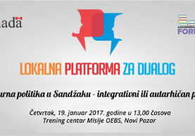 19.01.2017. / Kulturna politika u Sandžaku – integrativni ili autarhičan pristup